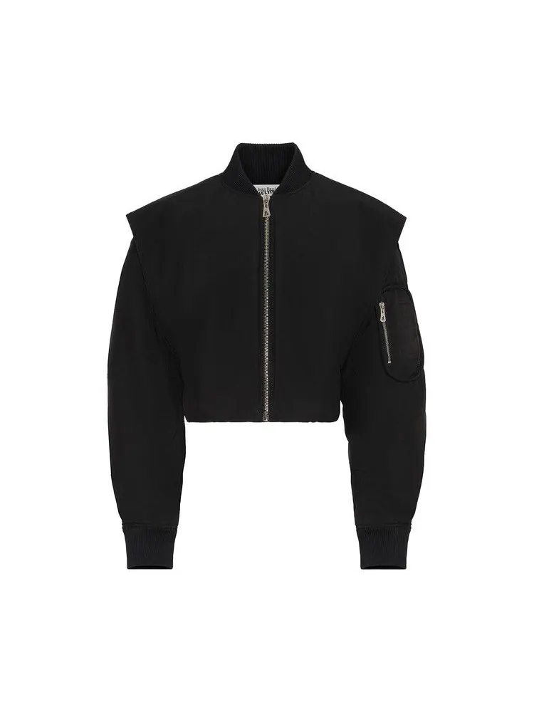 Бомбер Jean Paul Gaultier Hidden Hood Detail Bomber — черный