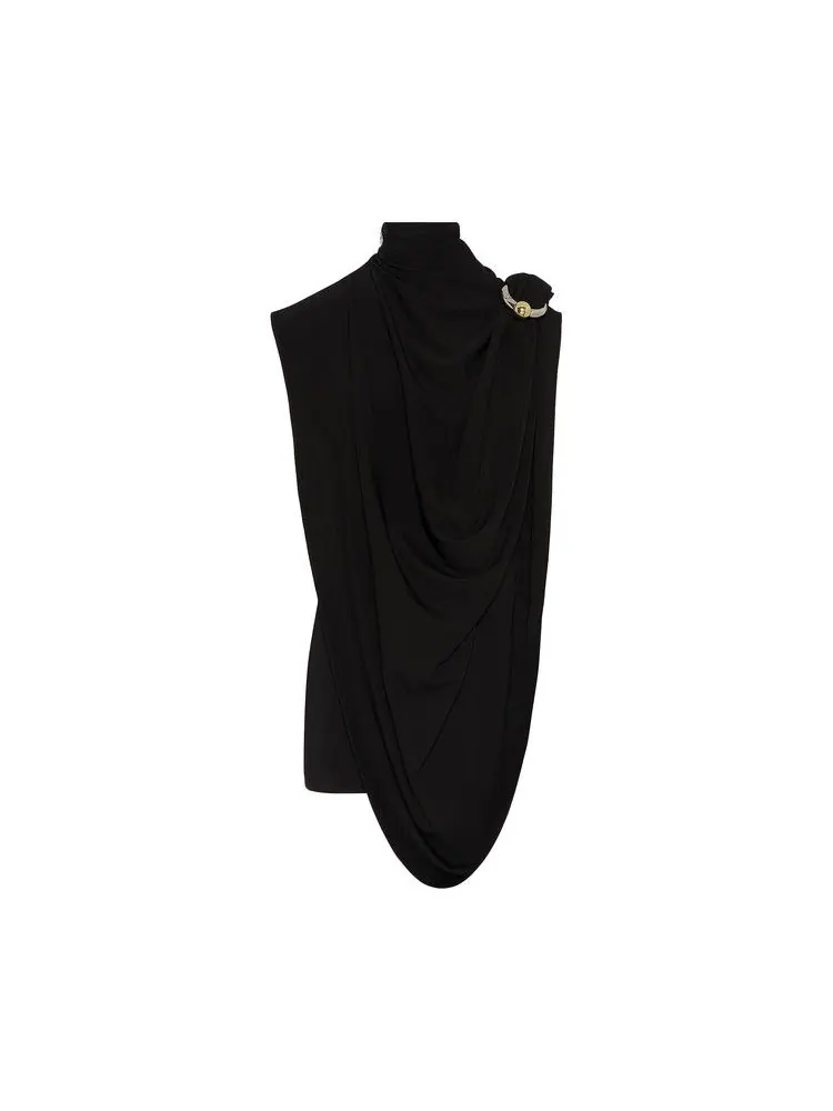 Платье Jean Paul Gaultier Short Draped Jersey Dress — черный