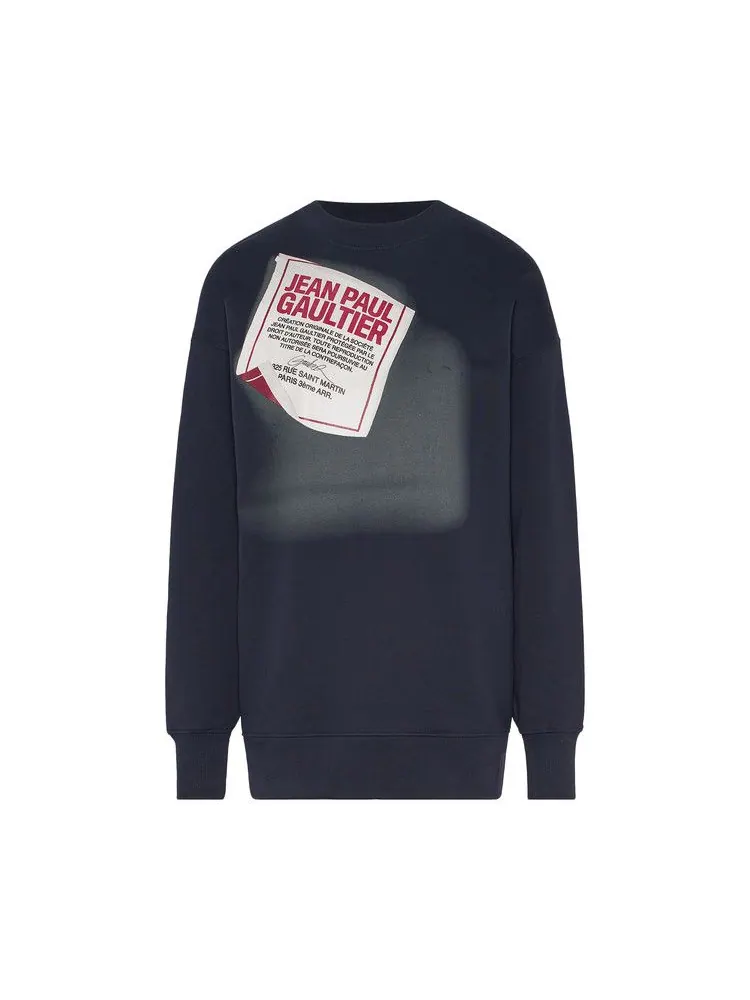 Брюки Jean Paul Gaultier Gaultier Jacquard Label Printed Crewneck — изображение 1 из 1, темно-синий