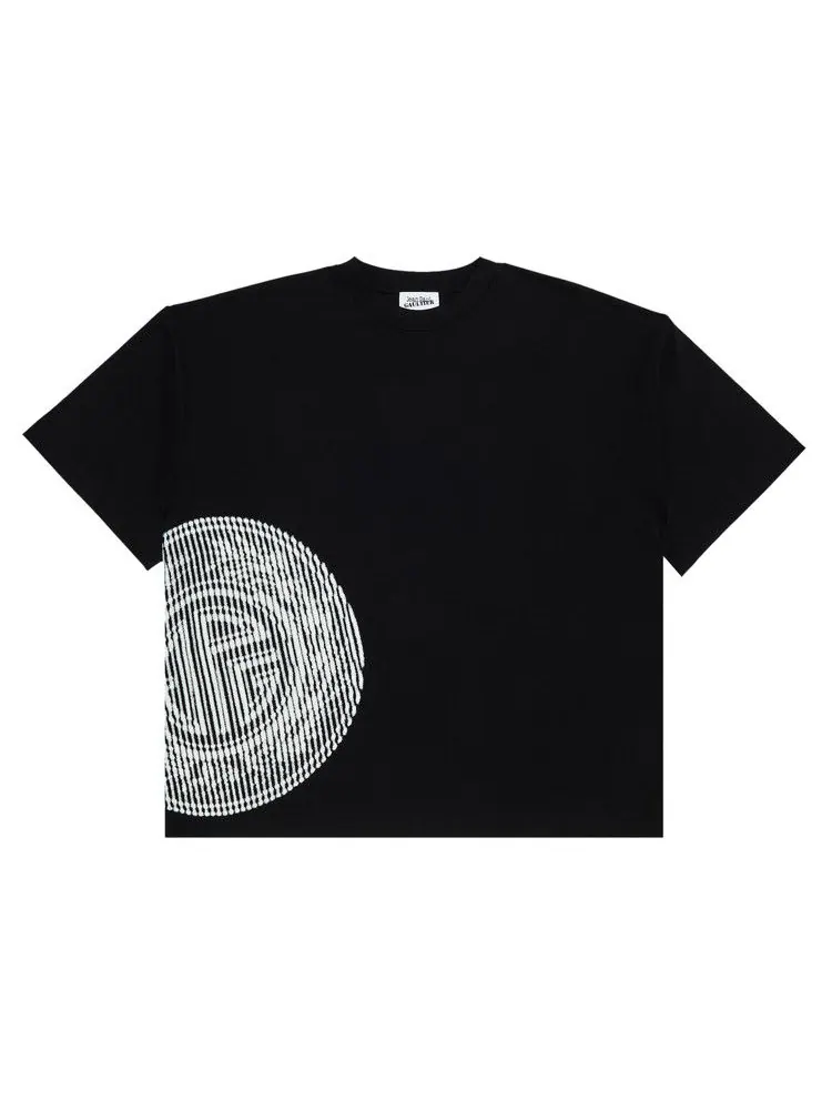 Футболка Jean Paul Gaultier Laurier Stamp Printed Logo Jersey Oversized Tee — изображение 1 из 3, черный