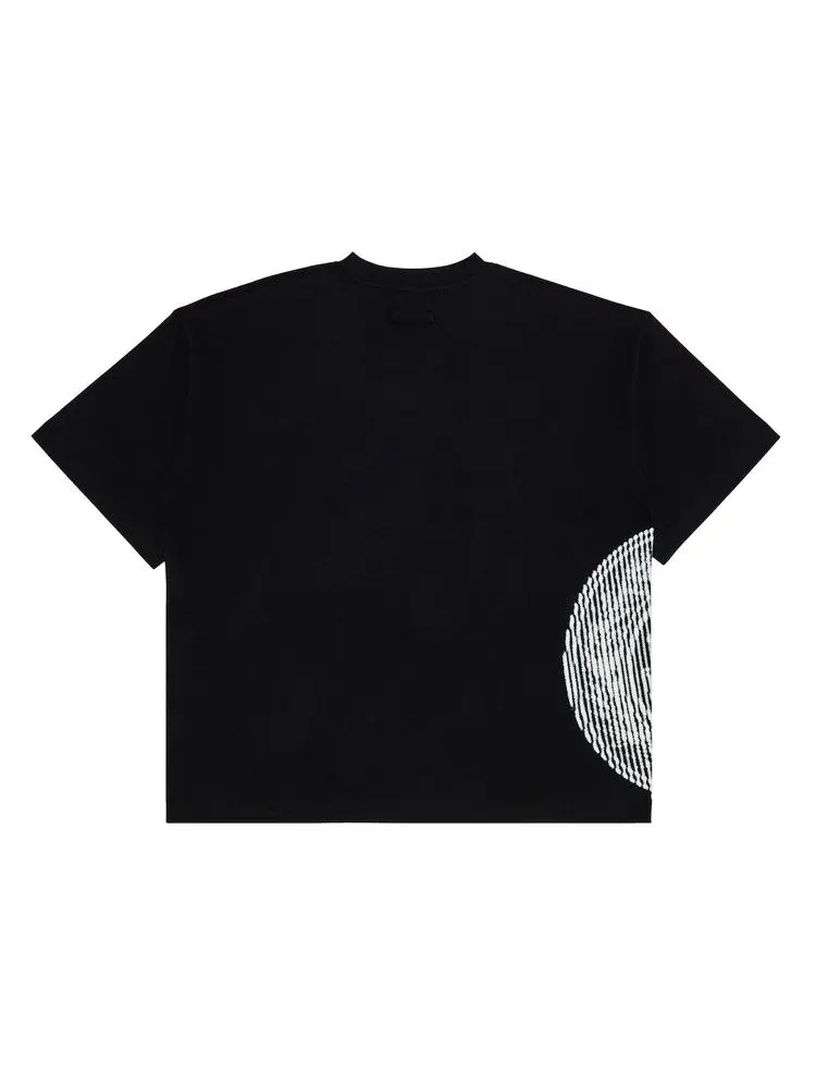 Футболка Jean Paul Gaultier Laurier Stamp Printed Logo Jersey Oversized Tee — изображение 2 из 3, черный