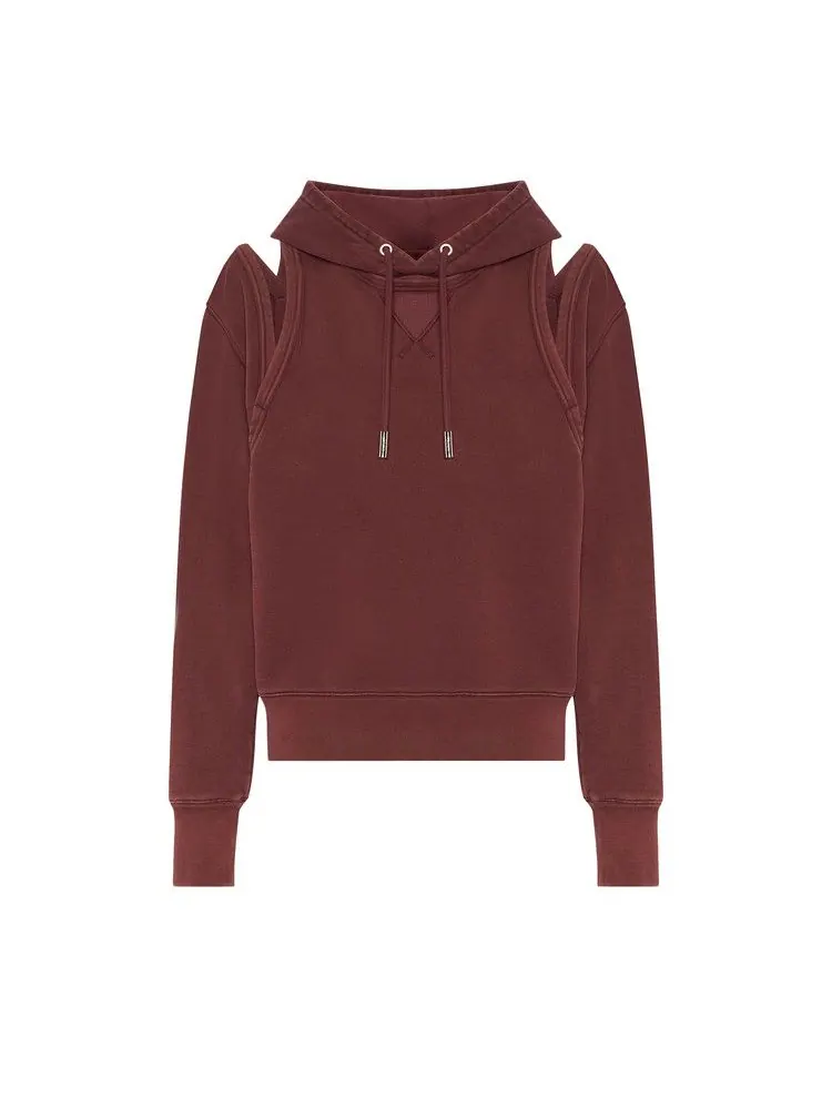 Худи Jean Paul Gaultier French Terry Cut Out Hoodie — изображение 1 из 1, бордовый