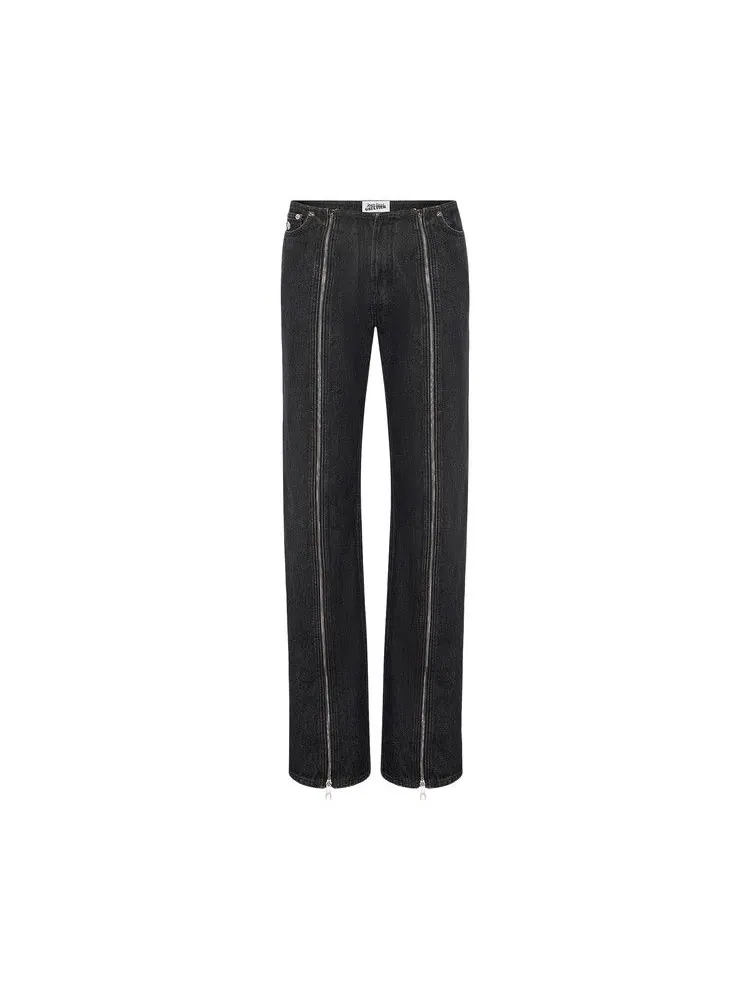 Брюки Jean Paul Gaultier Denim Front Zipped Trouser — изображение 1 из 1, черный