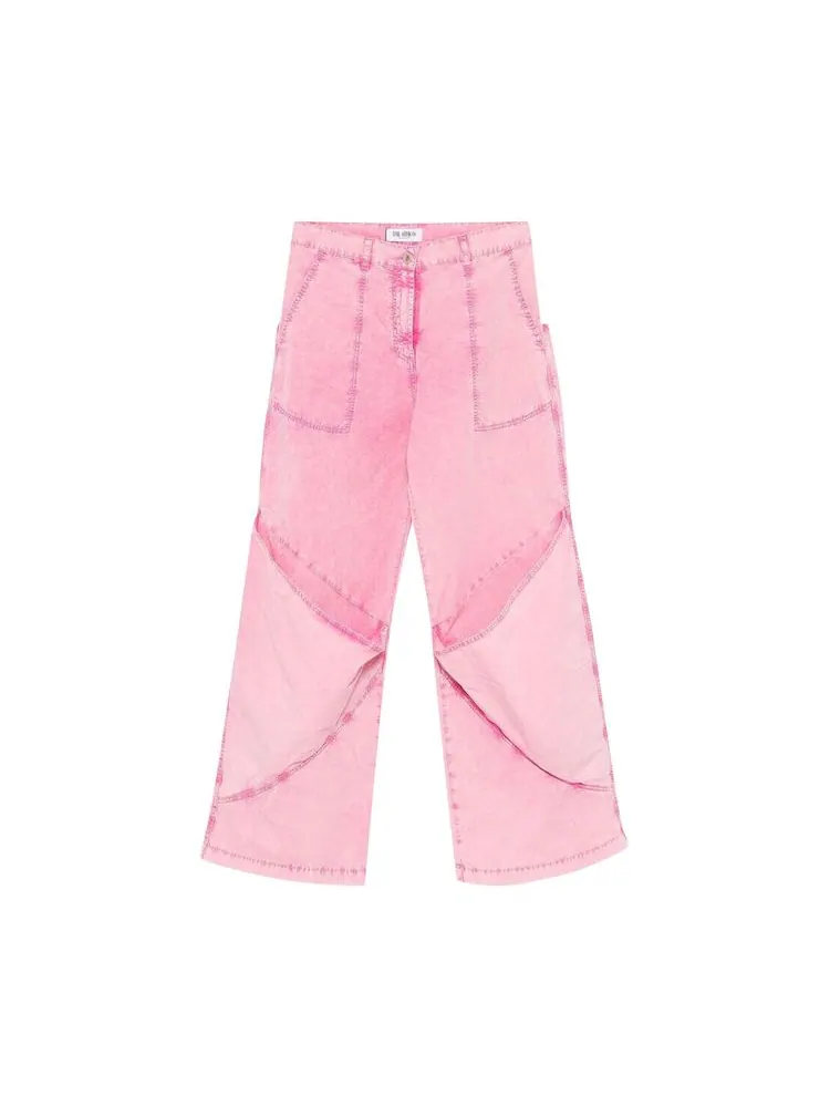 Джинсы The Attico Wide Leg Jeans 'Pink' — изображение 1 из 1, розовый