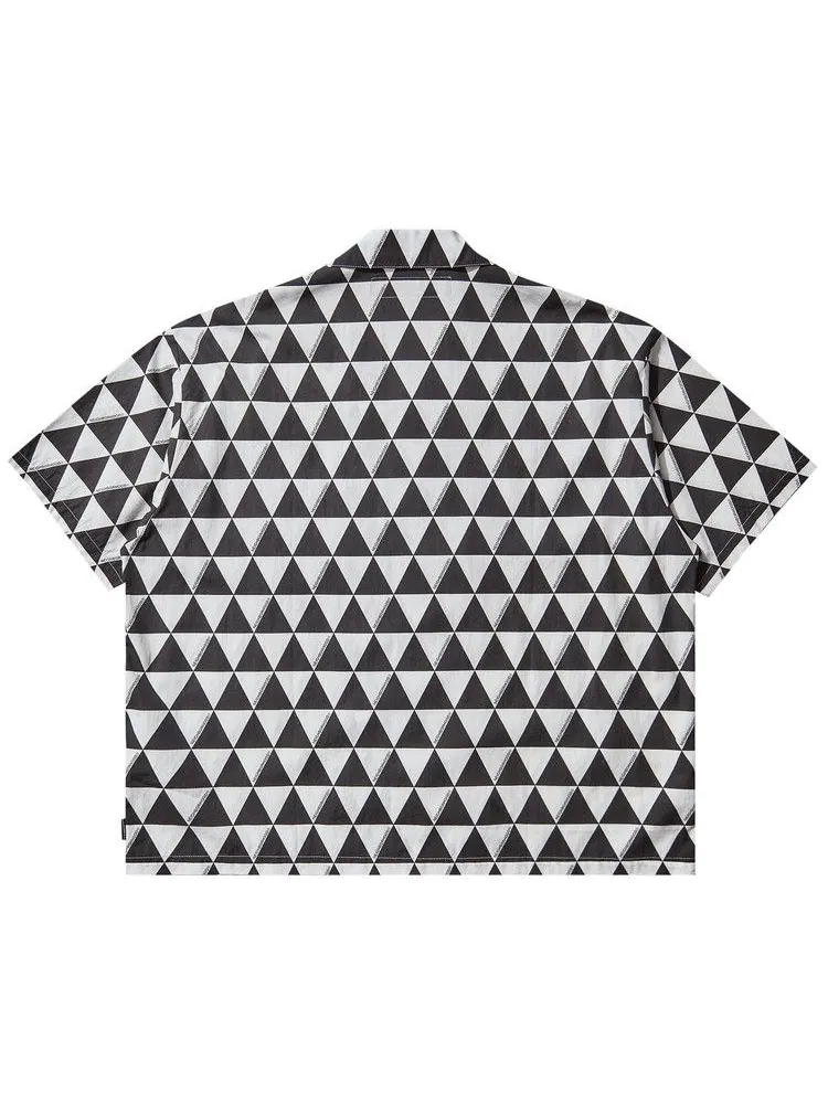 Рубашка Neighborhood Triangle Pattern Hawaiian Shirt — изображение 2 из 3, серый