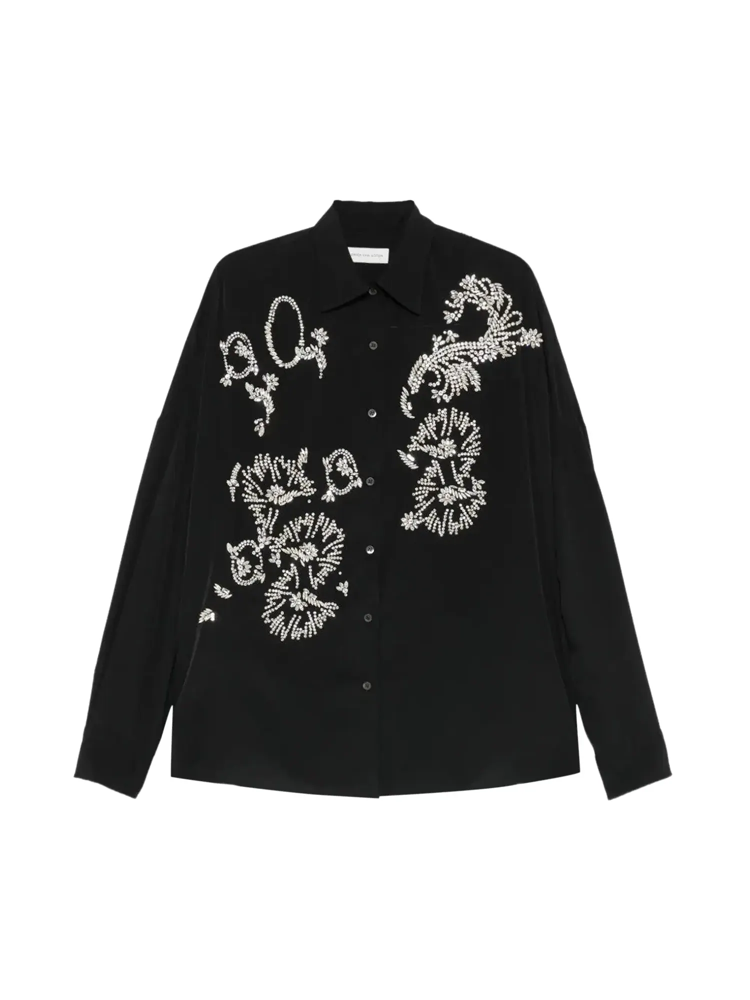 Легкая эластичная рубашка Dries Van Noten — черный
