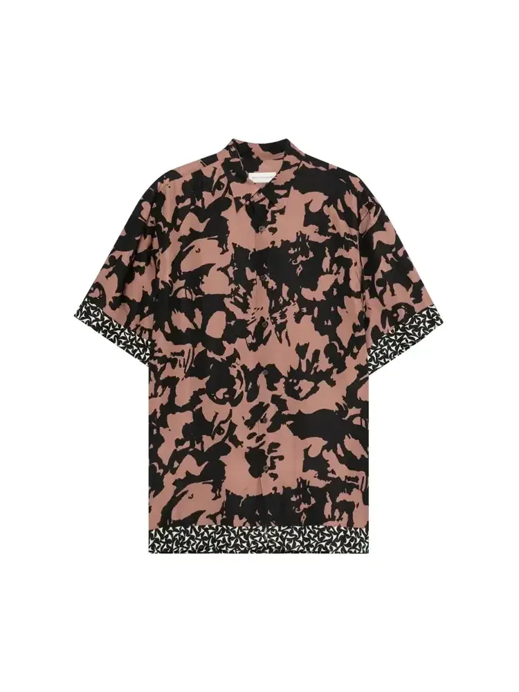 Рубашка с абстрактным цветочным принтом Dries Van Noten