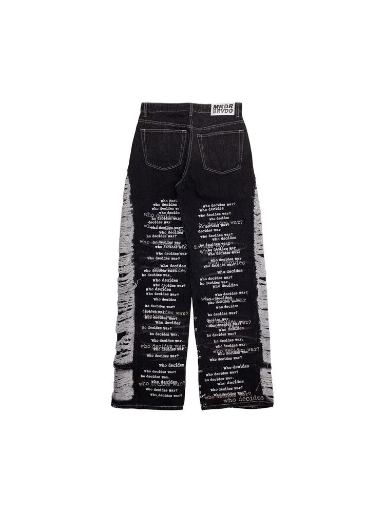 Брюки Who Decides War Ultra Flare Denim — изображение 2 из 2, угольный