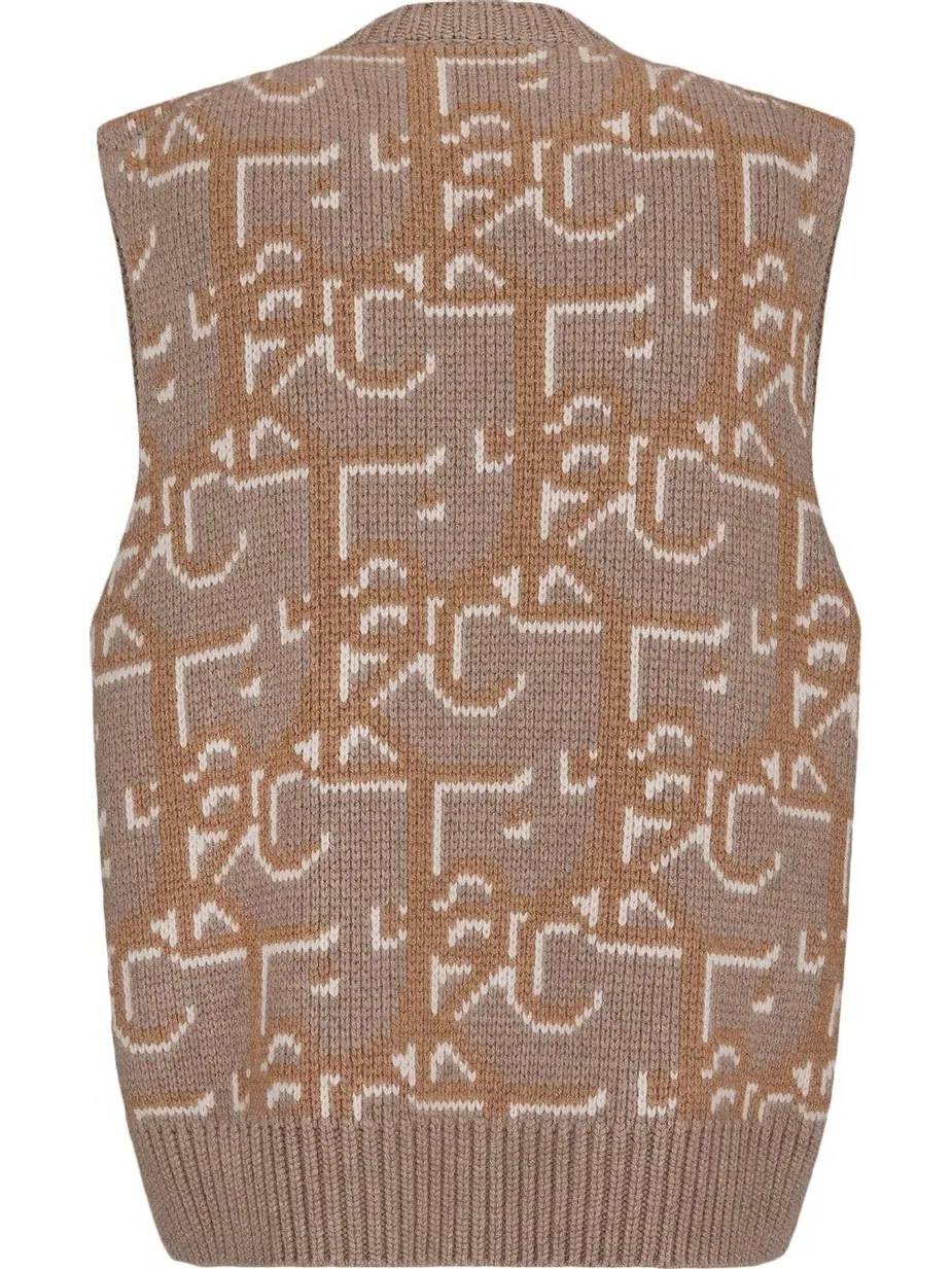 Свитер Dior x Cactus Jack Oversized Sleeveless Sweater 'Beige/Brown' — изображение 2 из 2, загар