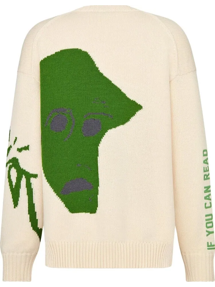 Свитер Dior x Cactus Jack Oversized Sweater 'Ecru' — изображение 2 из 2, бежевый