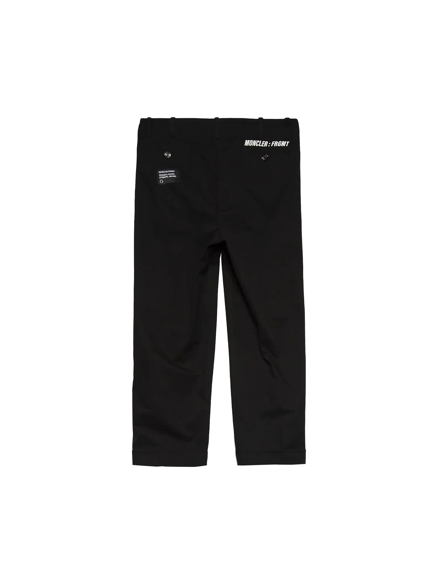Moncler Genius x Frgmnt Hiroshi Fujiwara Logo Черные брюки чинос — изображение 2 из 2, черный