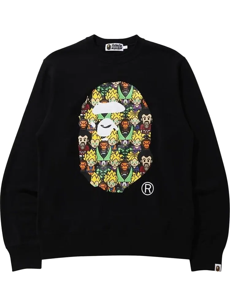 Толстовка BAPE x Dragon Ball Z Baby Milo Big Ape Head Crewneck 'Black'