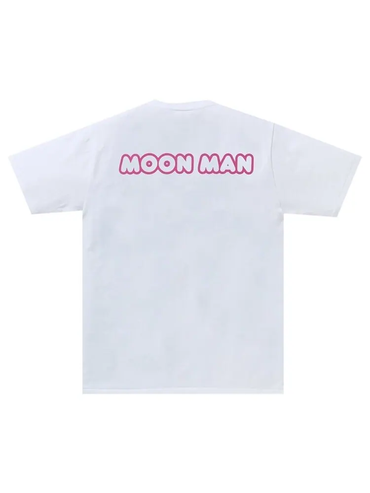 Футболка BAPE x Kid Cudi College Moon Man Tee 'White' — изображение 2 из 2, белый