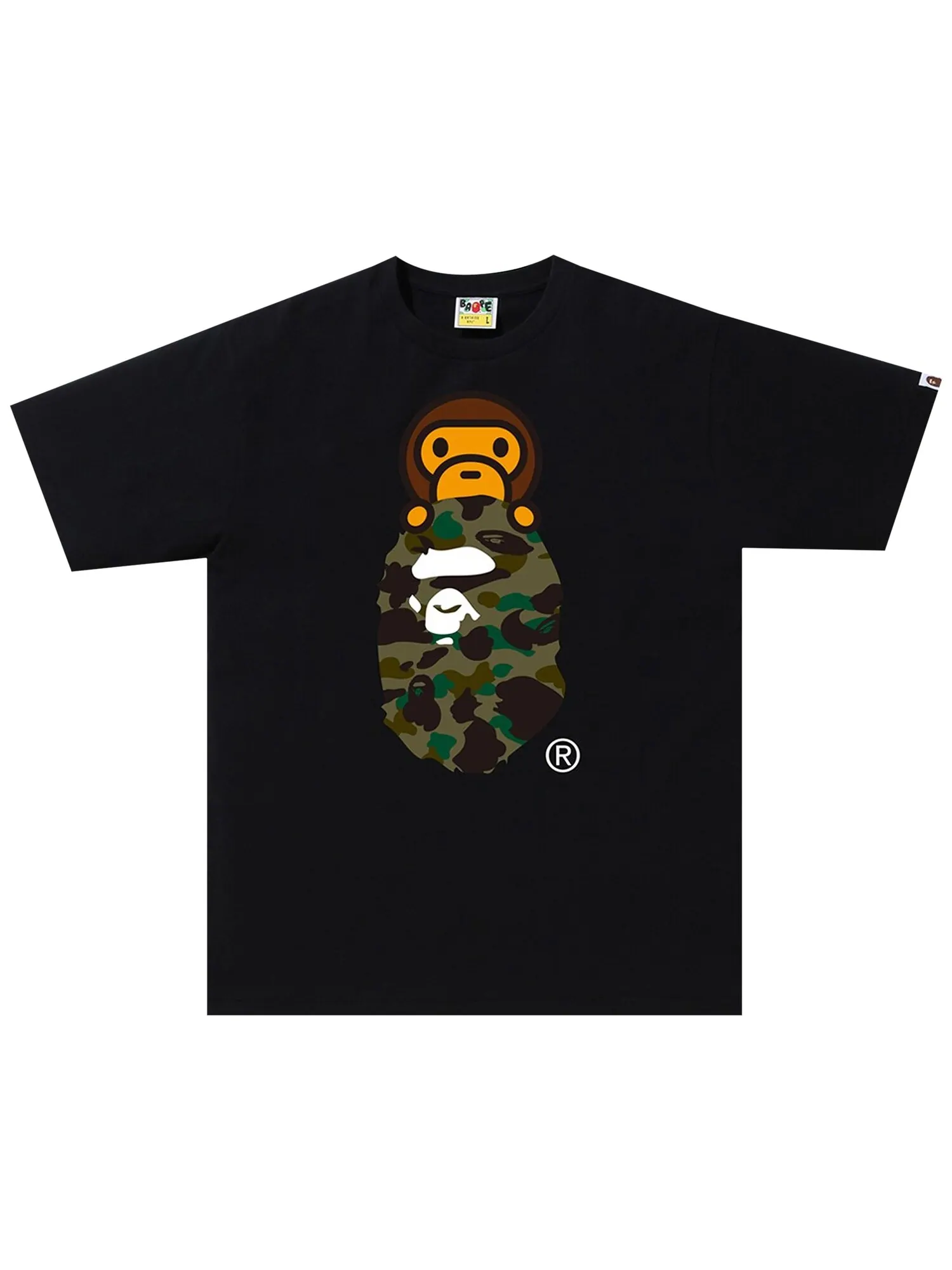 Футболка BAPE 1st Camo Milo On Ape Head