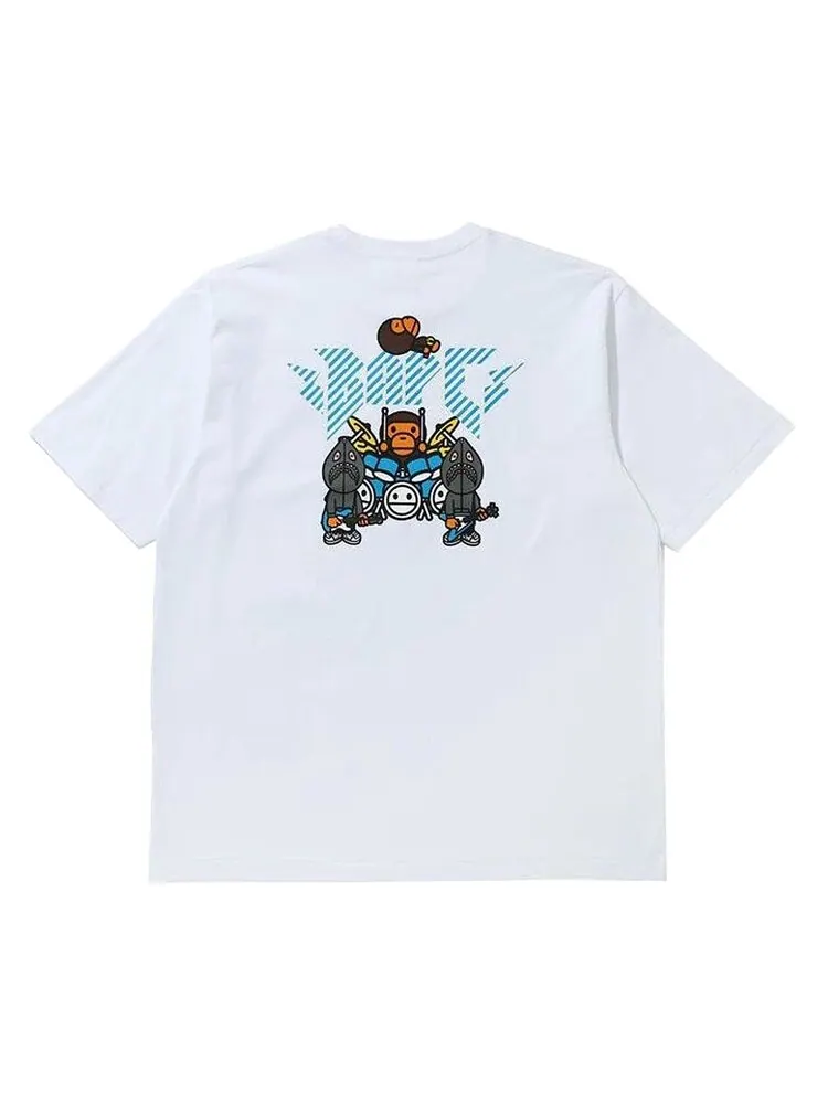 Футболка BAPE Baby Milo Rock Band RLX Tee 'White' — изображение 2 из 2, белый
