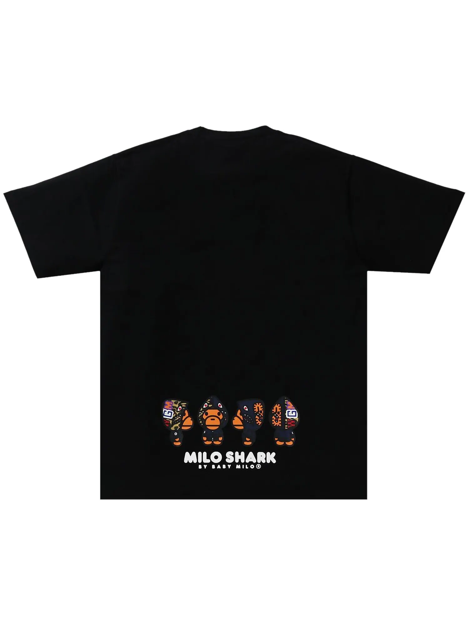 Футболка BAPE Milo Shark — изображение 2 из 2, черный/темно-синий
