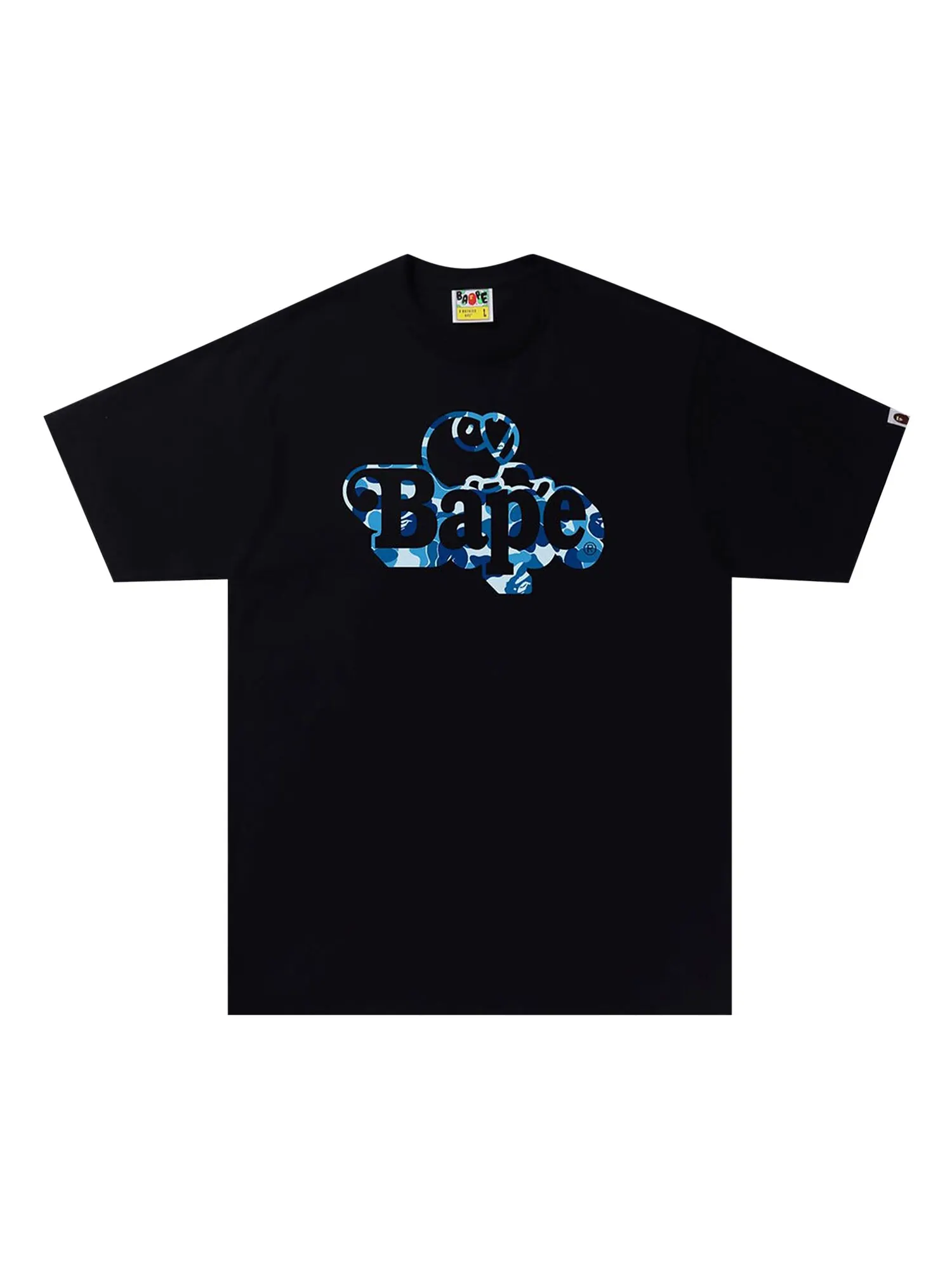 Футболка BAPE ABC Camo Milo Черный/Синий