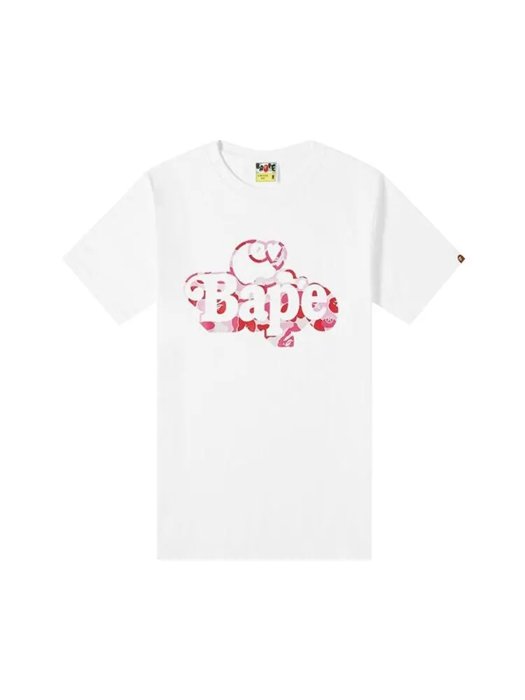Футболка BAPE ABC Camo Milo On Tee 'White/Pink'
