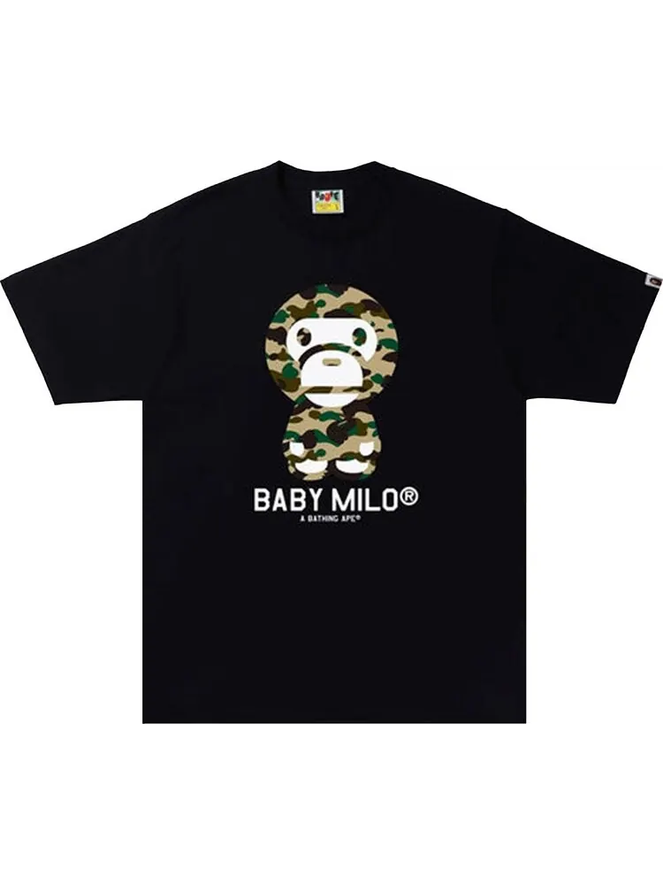 Футболка BAPE 1st Camo Baby Milo Tee 'Black/Yellow' — изображение 1 из 1, черный