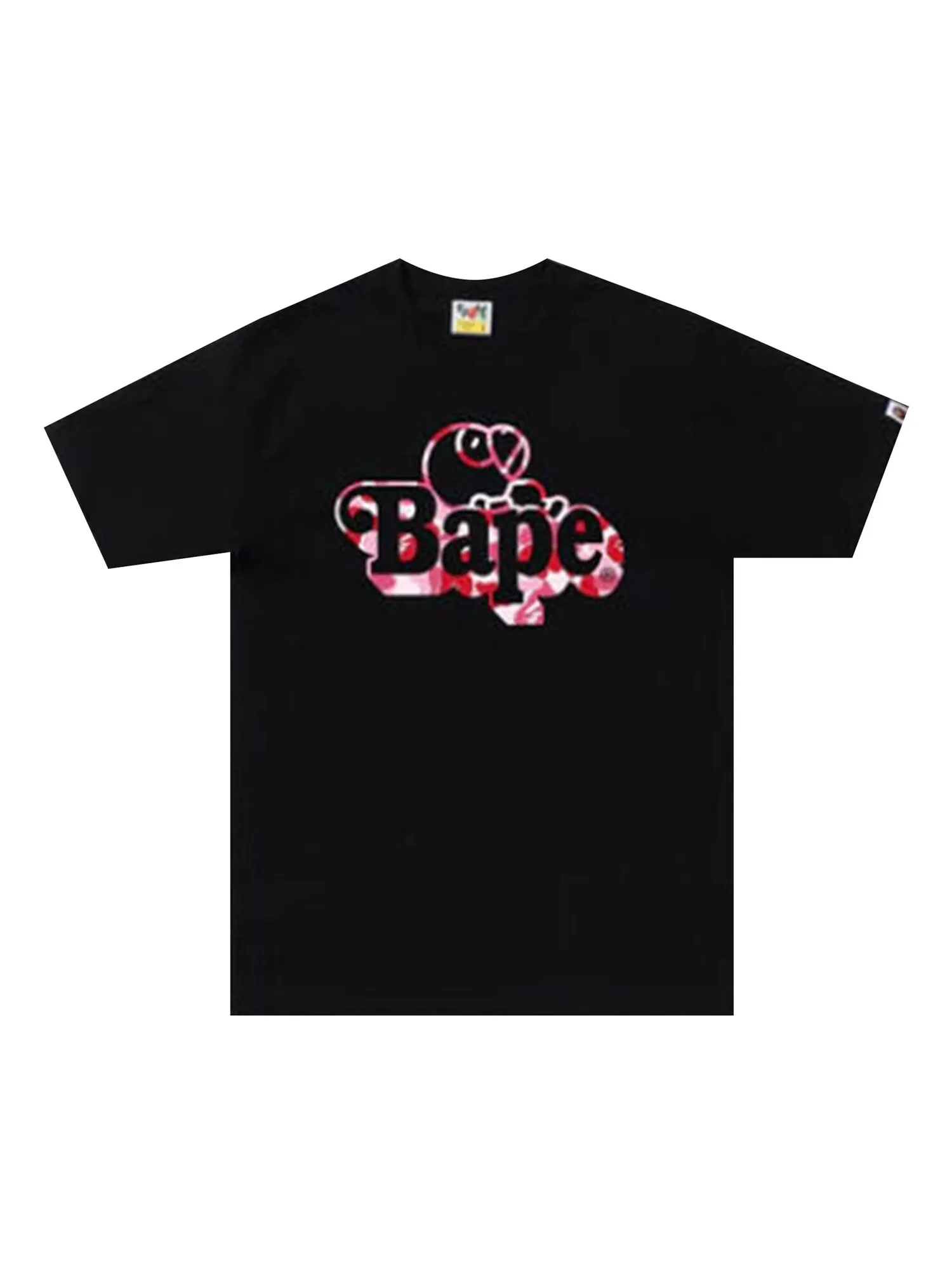 Футболка BAPE ABC Camo Milo On Черный/Розовый