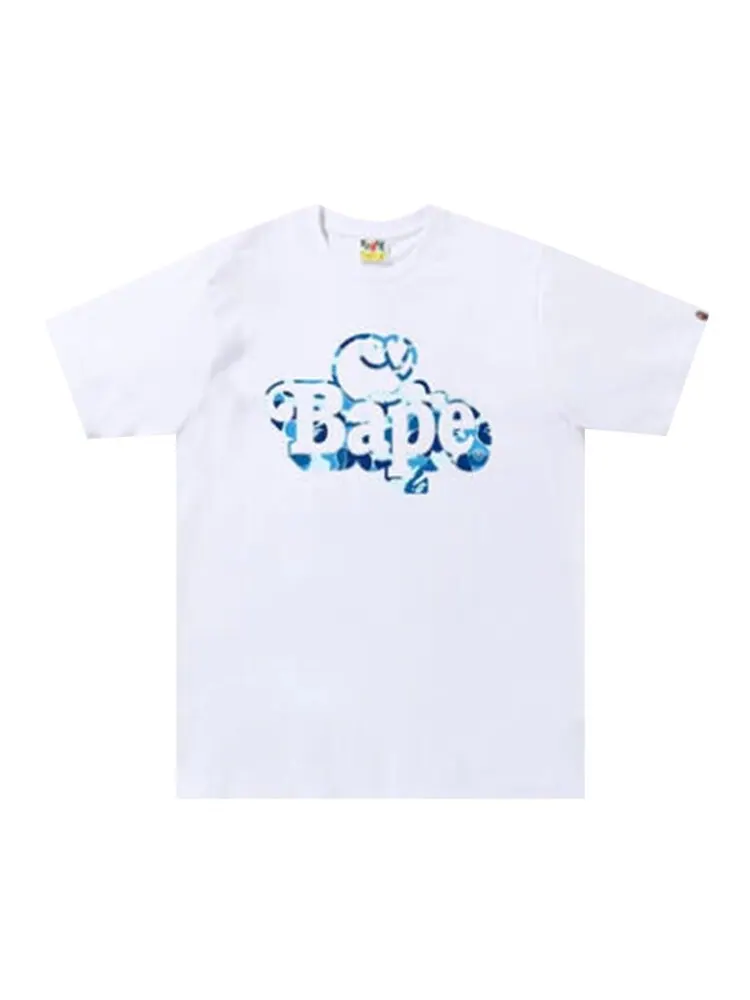 Футболка BAPE ABC Camo Milo On Tee 'White/Blue'