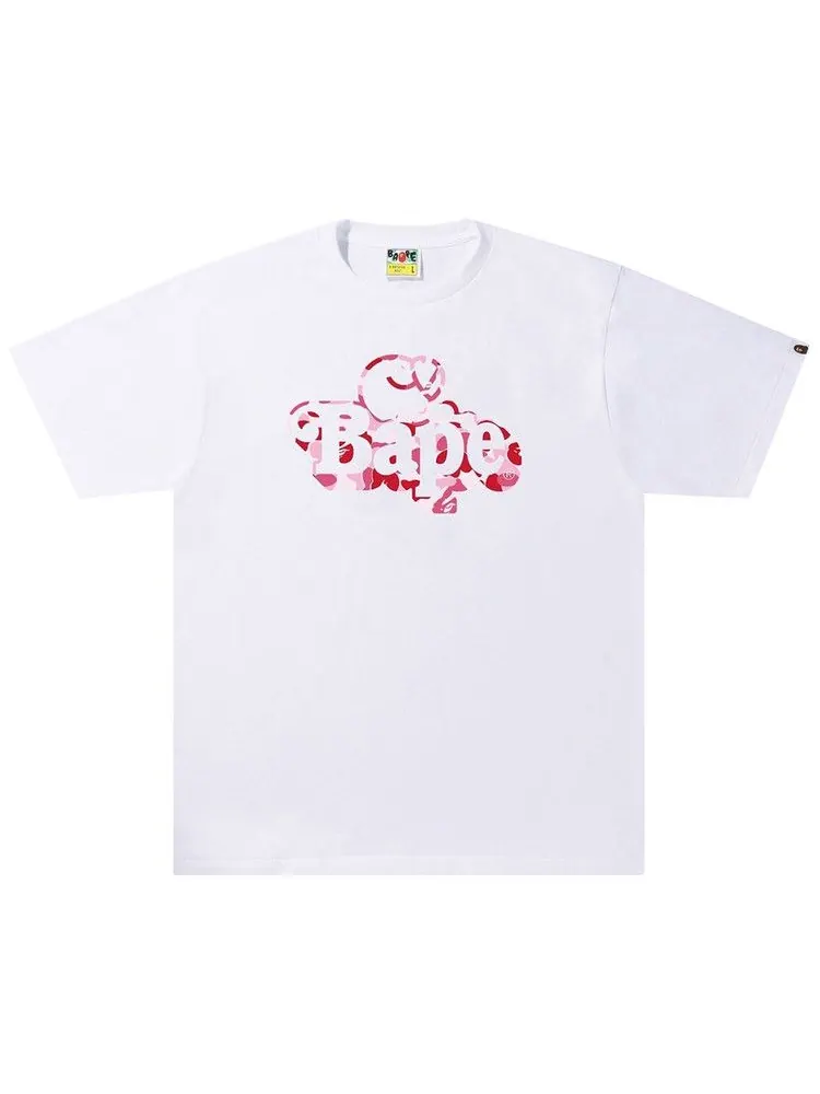 Футболка BAPE ABC Camo Milo On Tee — изображение 1 из 1, белый/розовый