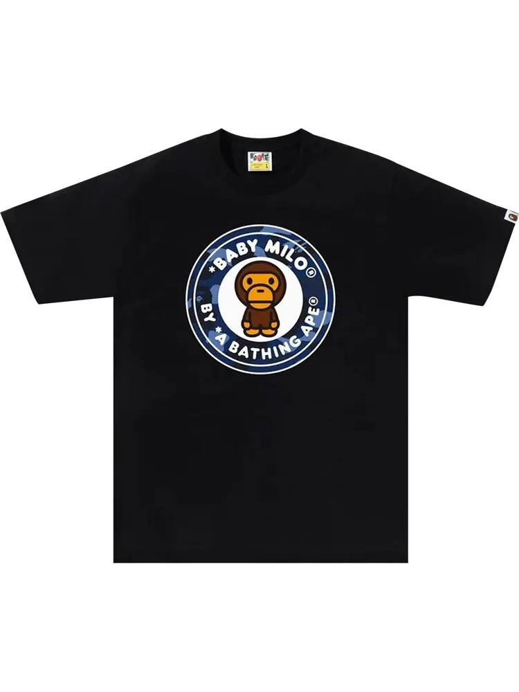 Футболка BAPE Color Camo Milo Busy Works 'Black/Navy'