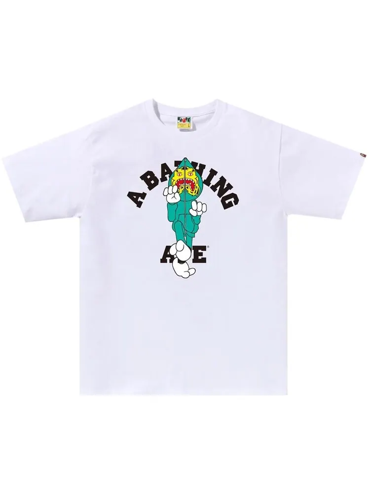 Футболка BAPE Tiger Milo College 'White'