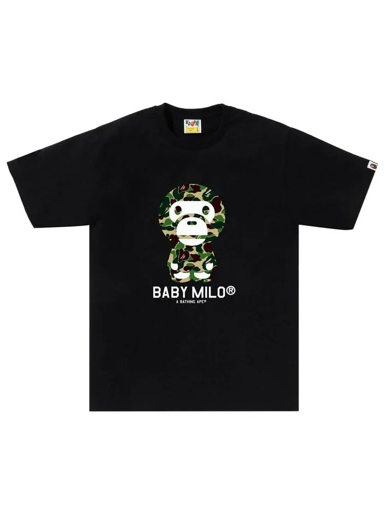 Футболка BAPE ABC Camo Baby Milo Tee 'Black/Green'