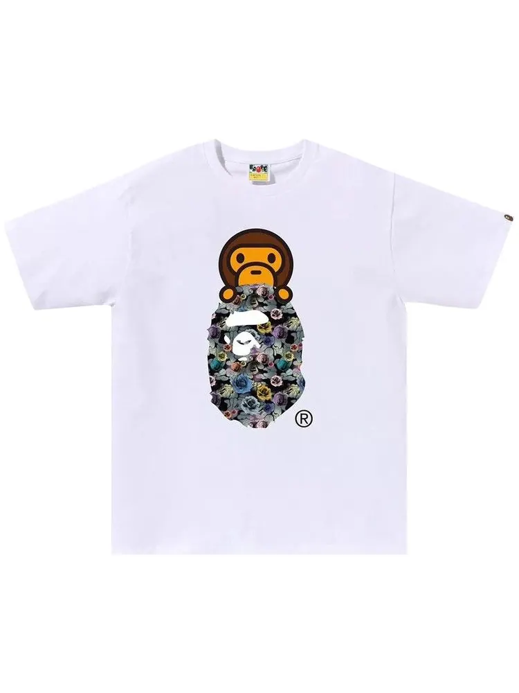 Футболка BAPE Floral Camo Milo On Ape Head Tee