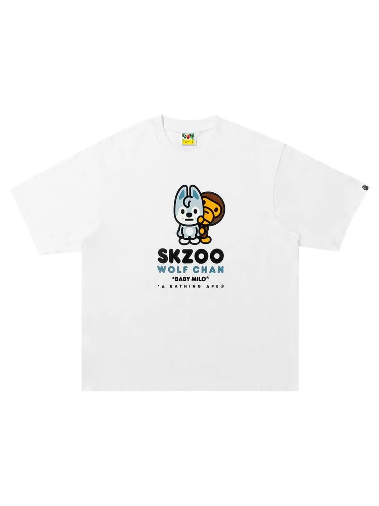 Футболка BAPE x Stray Kids Wolf Chan Baby Milo
