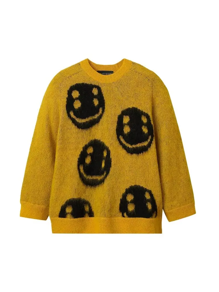 Свитер Cactus Plant Flea Market x Marc Jacobs Smiley Sweater — изображение 1 из 2, оранжевый/черный
