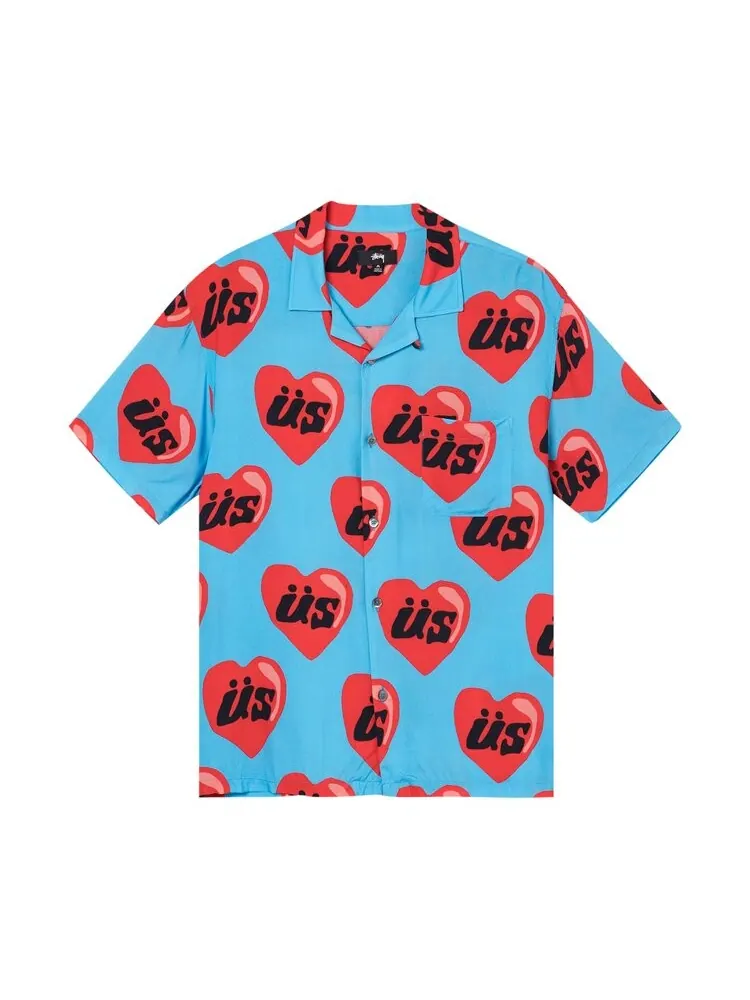 Рубашка Stussy x Cactus Plant Flea Market Heart Short-Sleeve 'Blue'