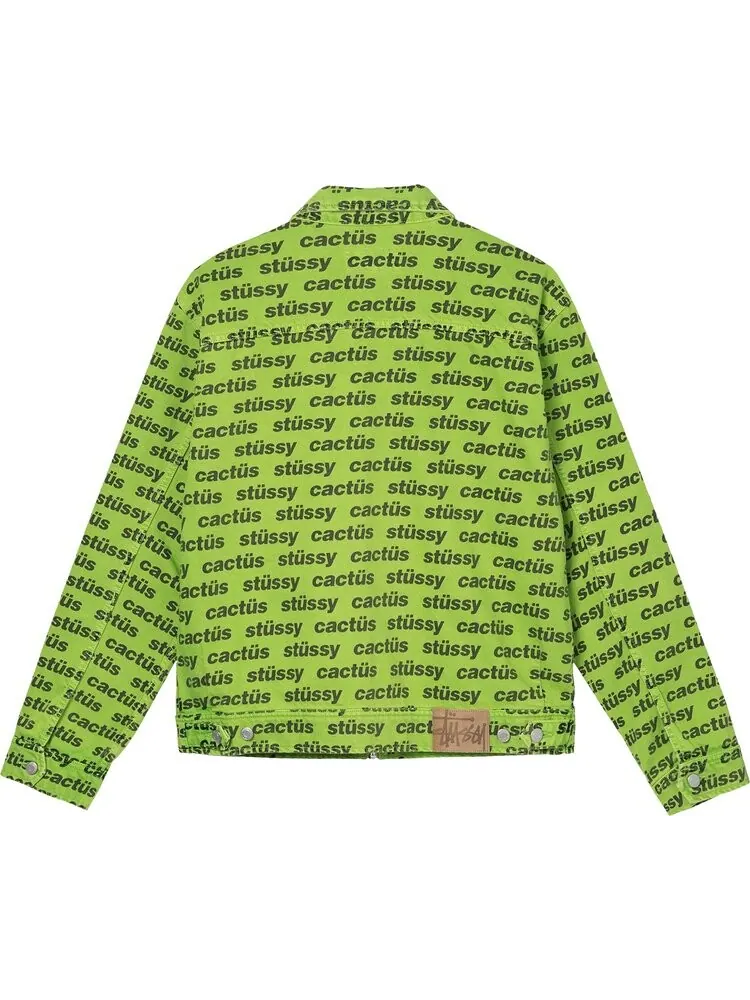 Куртка Stussy x Cactus Plant Flea Market Zip Work Jacket 'Green' — изображение 2 из 2, зеленый