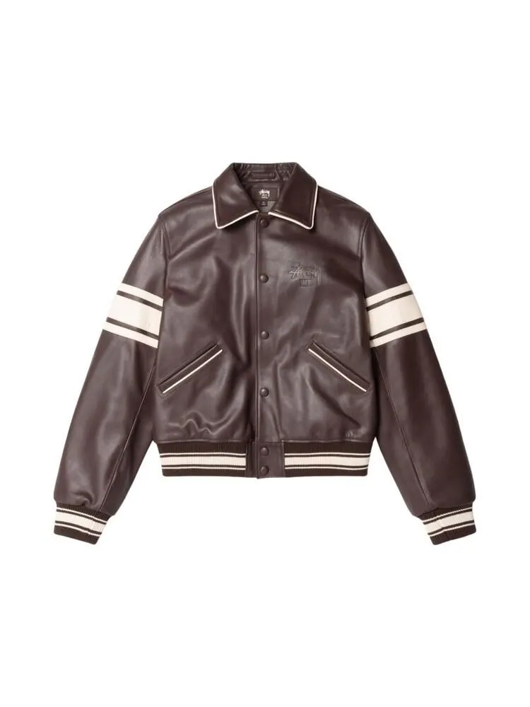 Куртка Stussy x Wales Bonner Leather Varsity