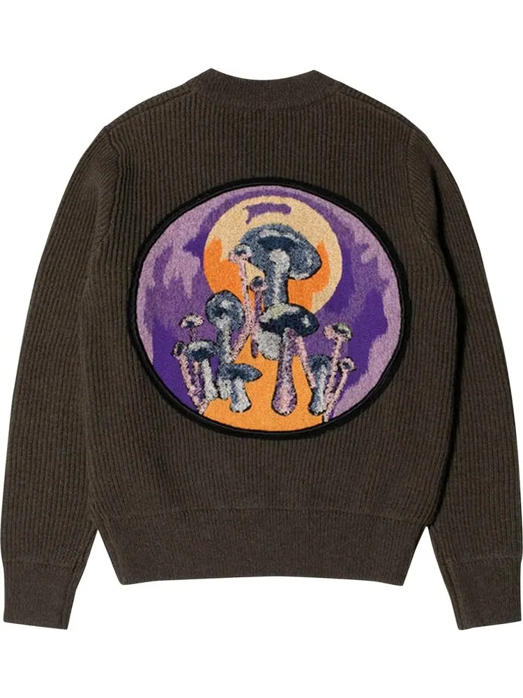 Свитер Stussy x Dries Van Noten Patch Knit Sweater 'Sand' — изображение 2 из 2, коричневый