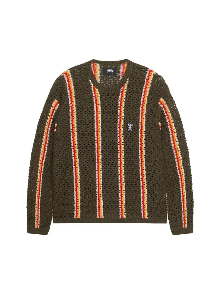 Свитер Stussy x Patta Striped Loose Gauge Sweater