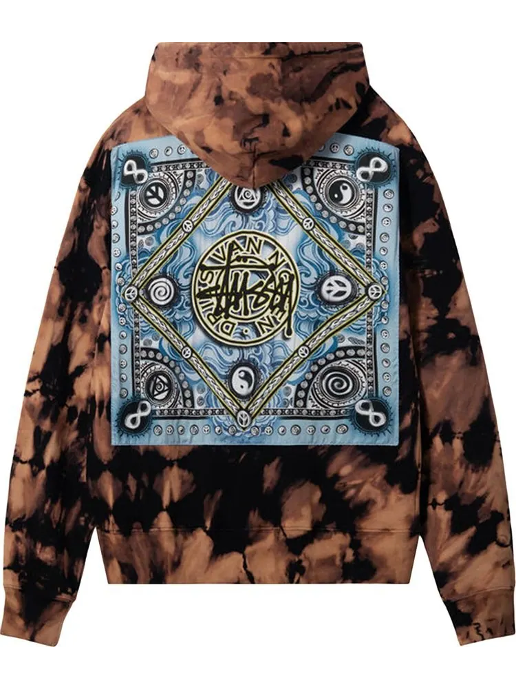 Худи Stussy x Dries Van Noten Bandana Hoodie 'Camel' — изображение 2 из 2, коричневый