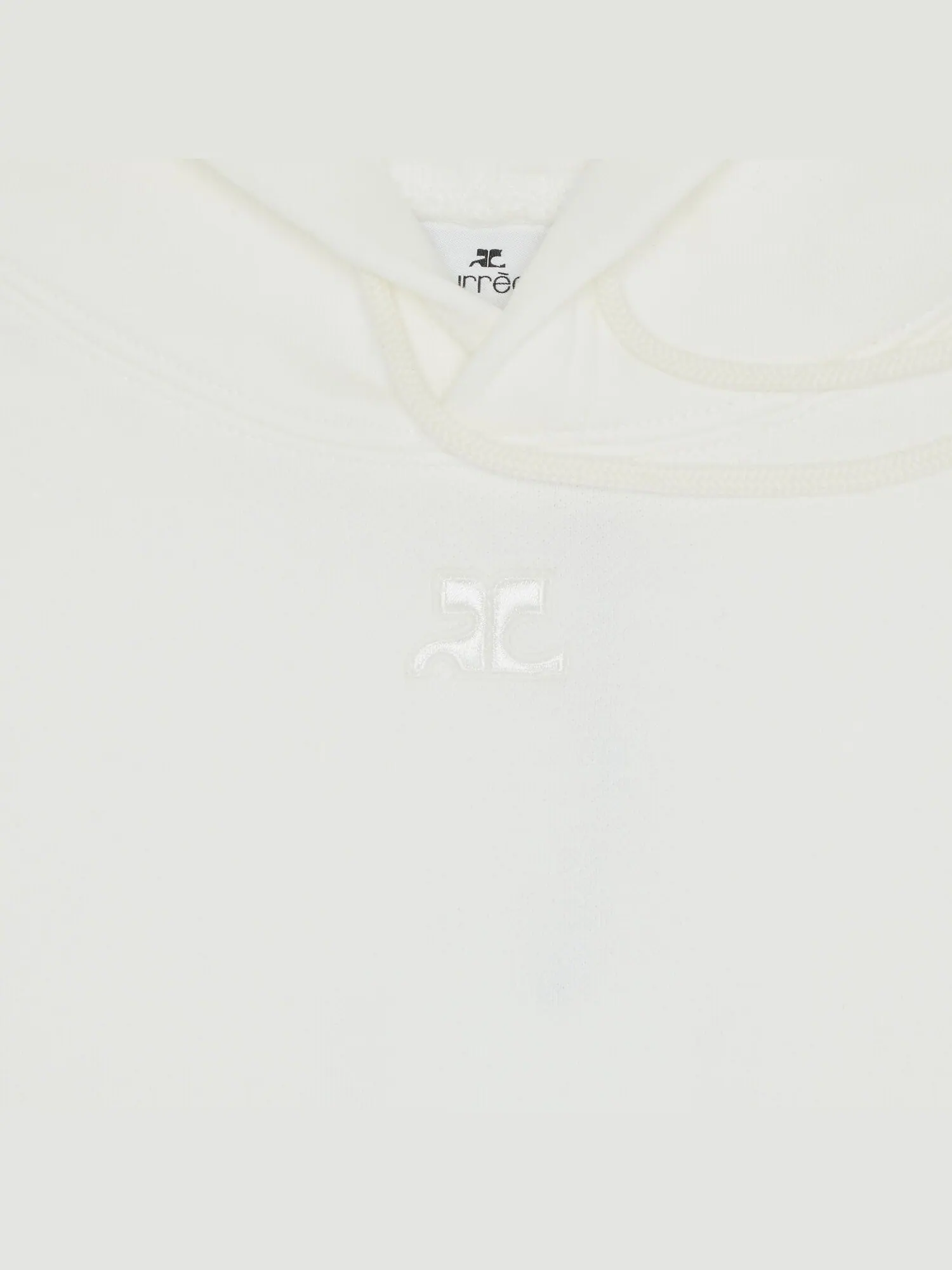 Толстовка с капюшоном из флиса Courrèges Толстовка Heritage White с капюшоном — изображение 3 из 3, белый