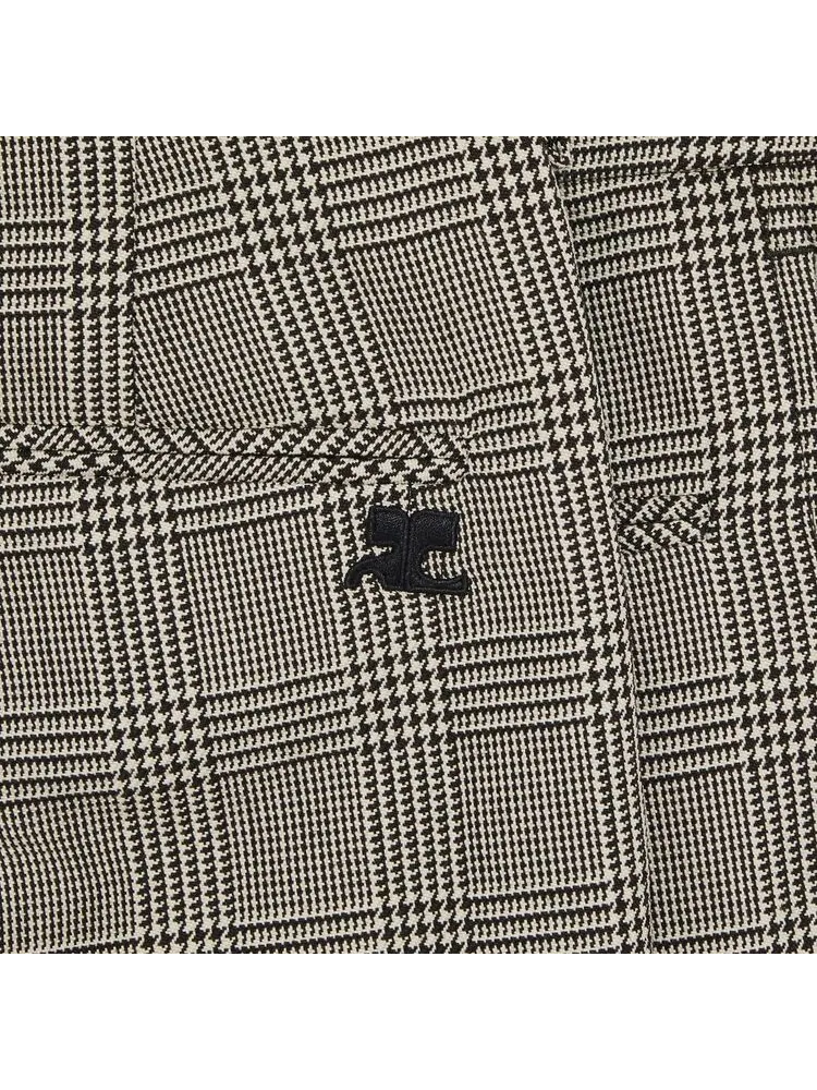Брюки Courrèges Heritage Prince Of Wales Pants Sand/Mud Brown — изображение 3 из 3, песочный/коричневый