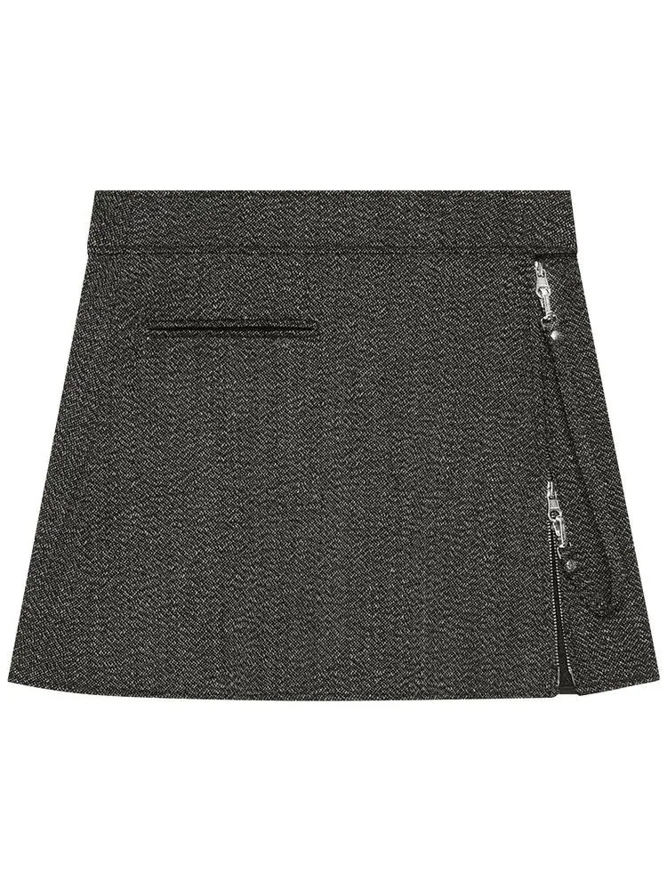 Юбка Courrèges 2-Pocket Zipped Caviar Mini Skirt
