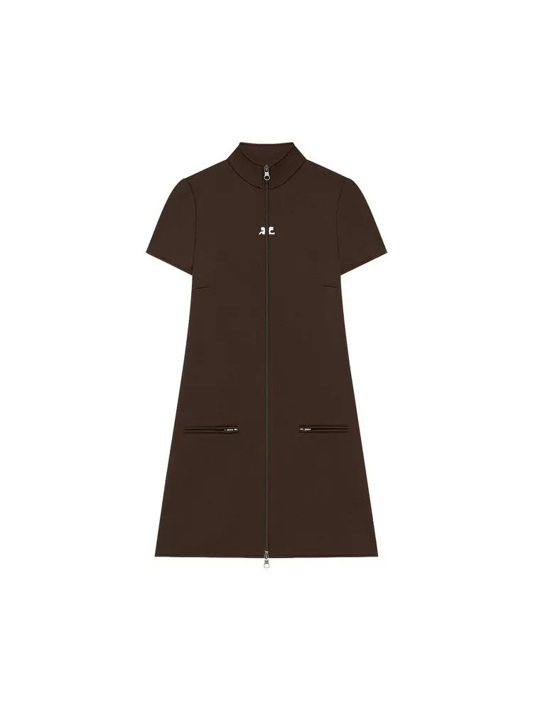 Короткое платье Courrèges Interlock Tracksuit Mini Dress 'Chocolate'