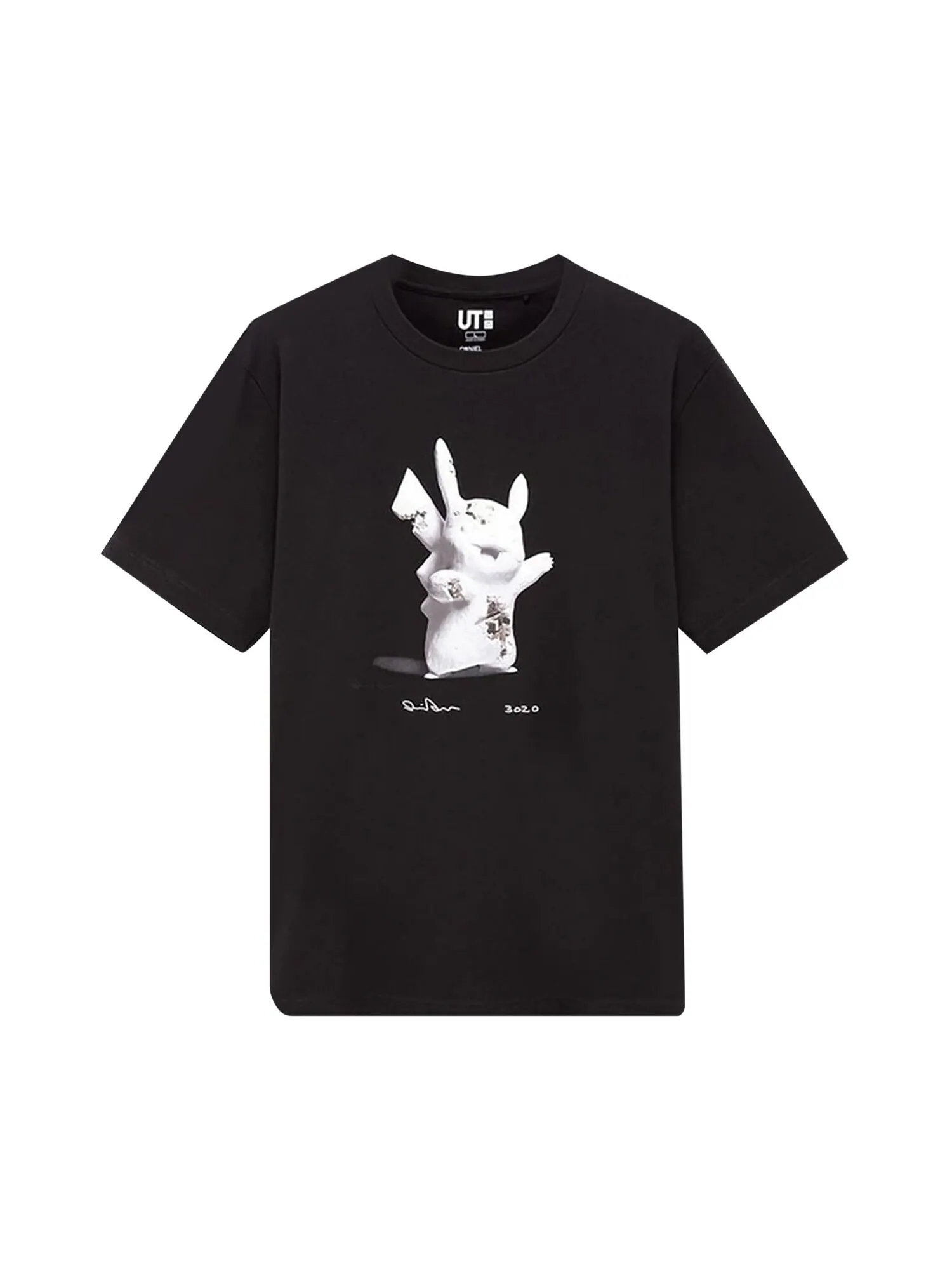 Футболка Uniqlo x Daniel Arsham x Pok√©mon с Пикачу Черная — изображение 1 из 1, черный