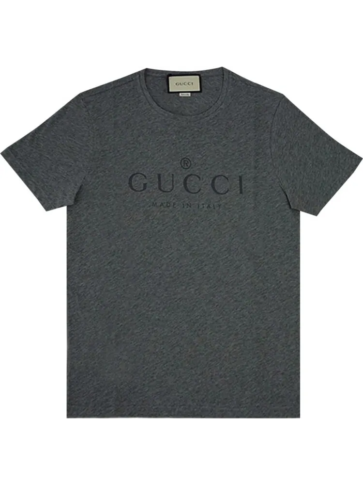 Футболка Gucci Logo Cotton T-Shirt Grey, серая