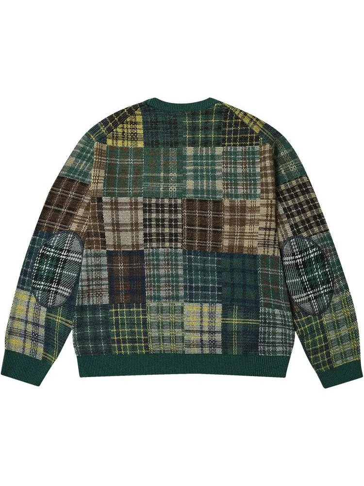 Свитер Palace x Beams Plus Patchwork Crew Knit — изображение 2 из 2, зеленый