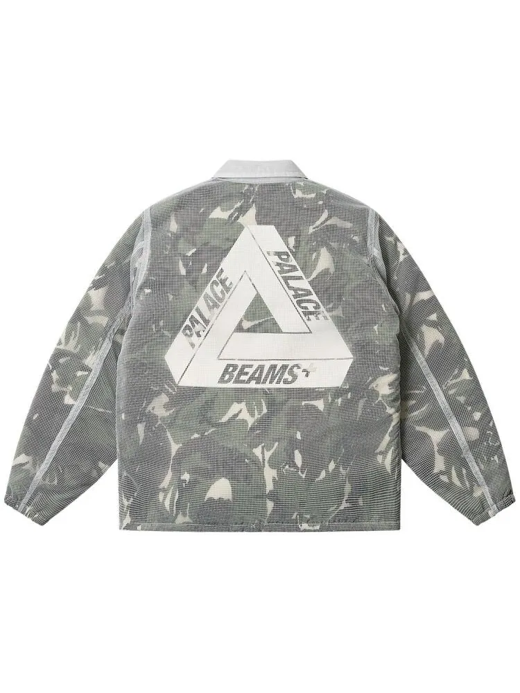 Куртка Palace x Beams Plus Fleece Lined Coach Jacket Camo — изображение 3 из 3, разноцветный