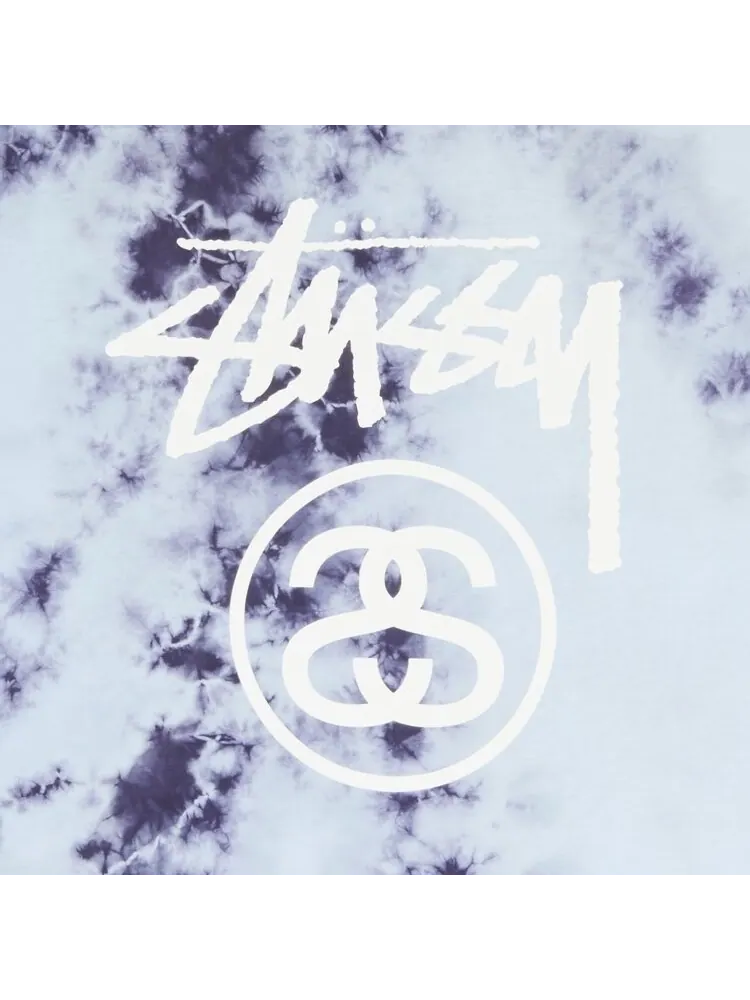 Футболка Stussy Storm Stock LNK Tie-Dye 'Blue' — изображение 3 из 3, синий