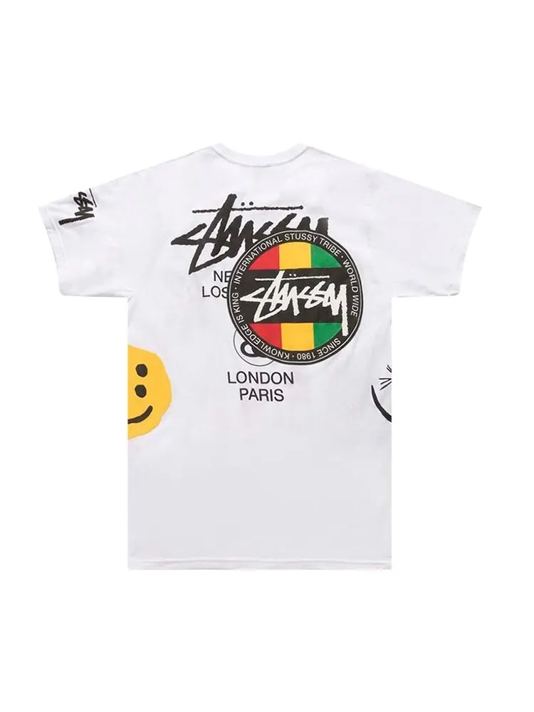Футболка Stussy x Cactus Plant Flea Market USA 2019 Tee 'White' — изображение 2 из 2, белый