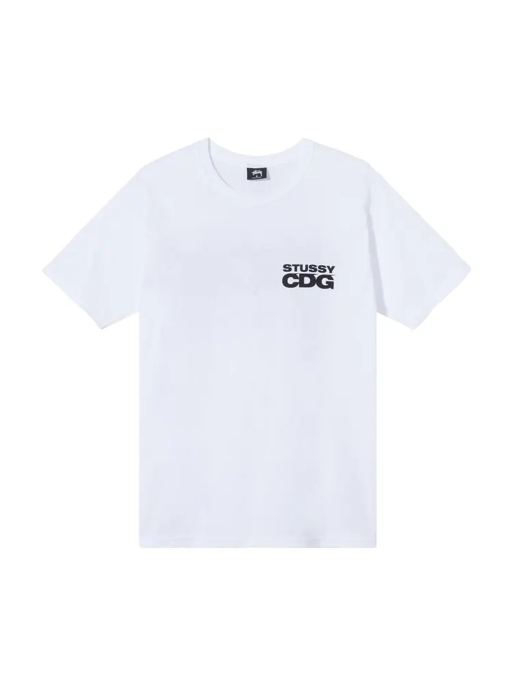 Футболка Stussy x Comme des Garçons Surfman T-Shirt 'White'
