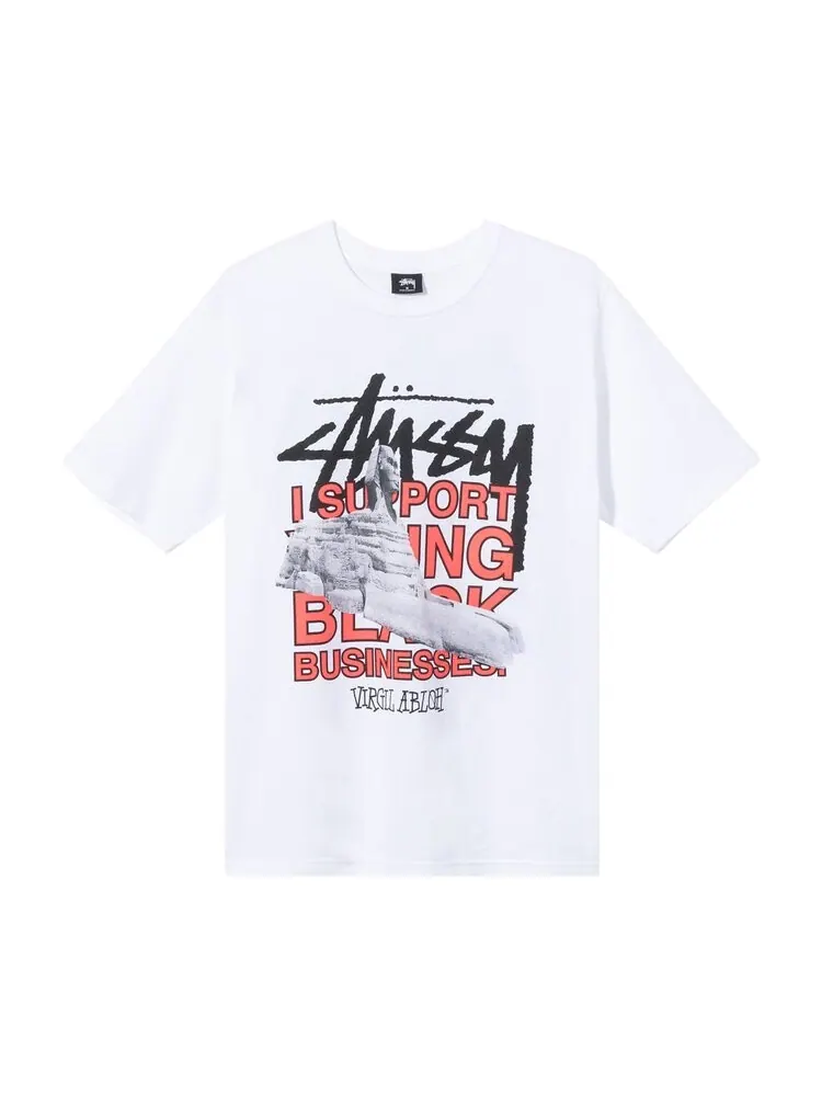 Футболка Stussy x Virgil Abloh World Tour Collection T-Shirt 'White'